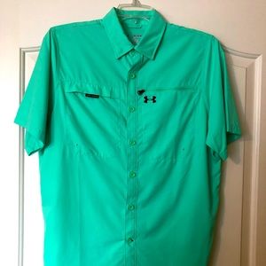 Under Armour Men's Casual Button Down Shirt - Teal